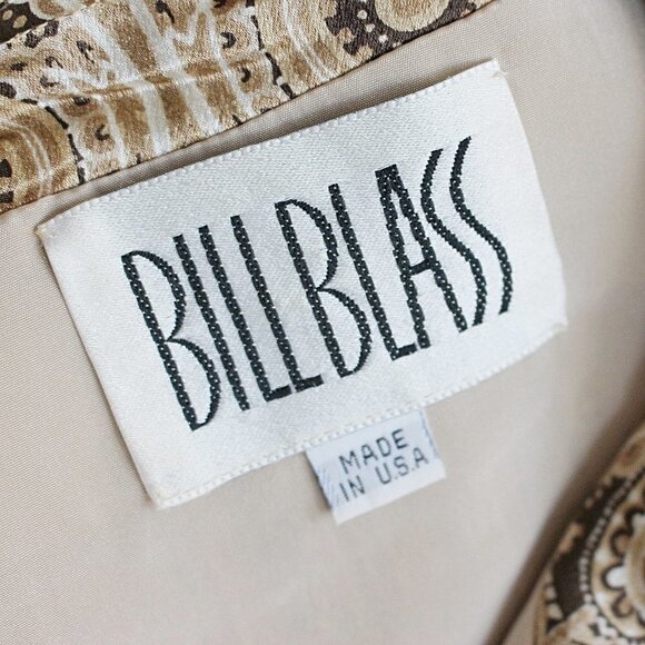 Bill Blass Vintage - 1970s Disco Satin Paisley Bomber, Studio 54, USA Union, 8 - Picture 3 of 14